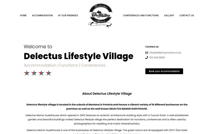 Snímek obrazovky delectusmanor.co.za