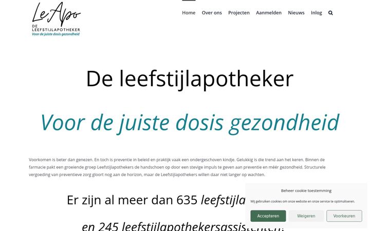 Screenshot of deleefstijlapotheker.nl