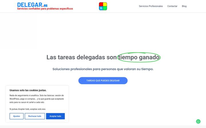 Snimka zaslona za delegar.es