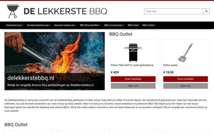 Screenshot of delekkerstebbq.nl