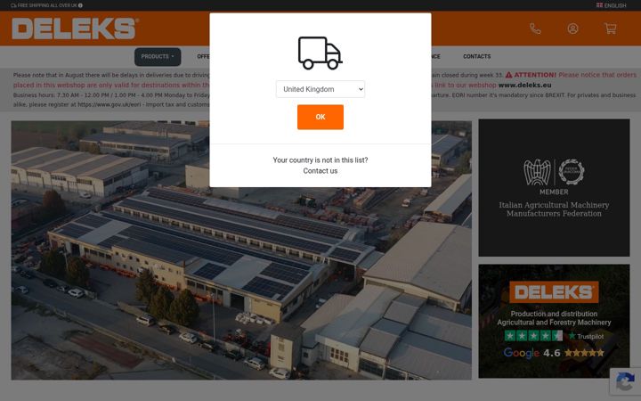 Screenshot of deleks.co.uk