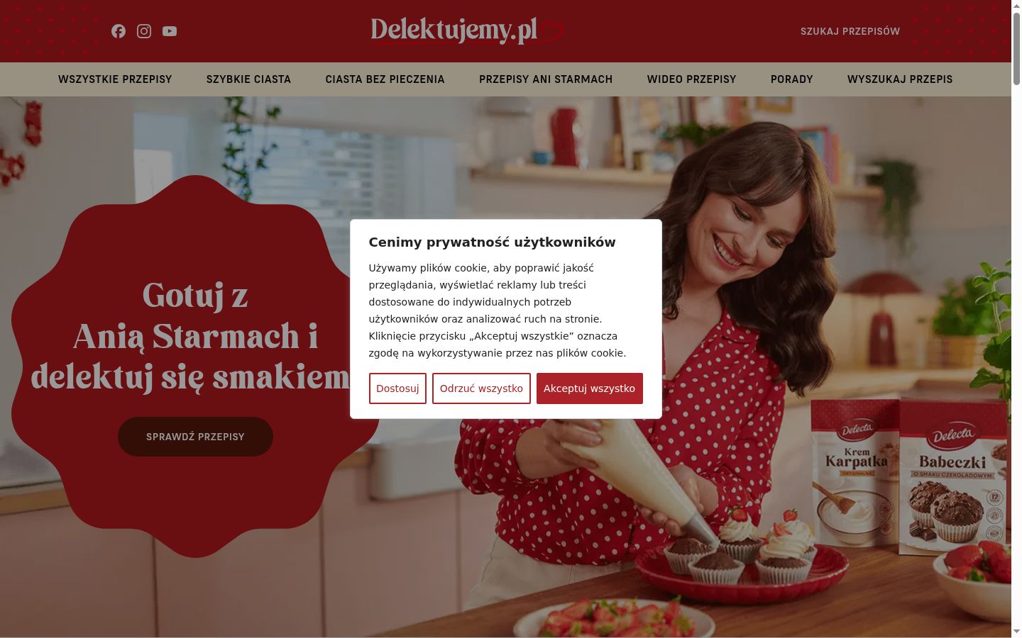 Snímek obrazovky baneru souhlasu zobrazeného před jakoukoli interakcí