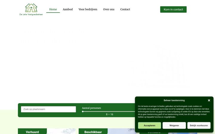Screenshot of delelievastgoedbeheer.nl