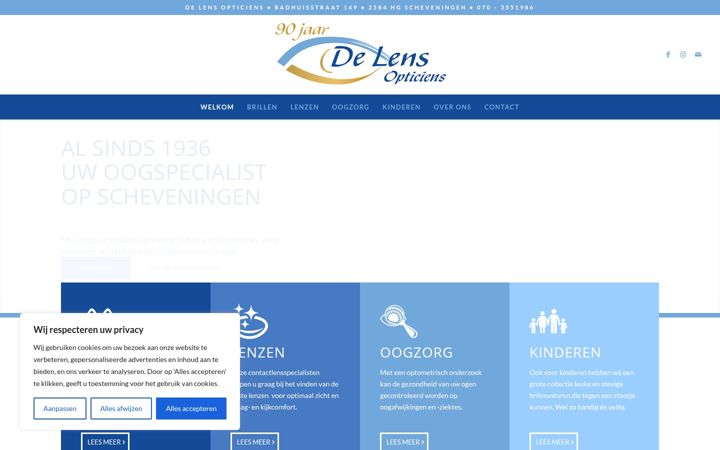 Screenshot of delens.nl