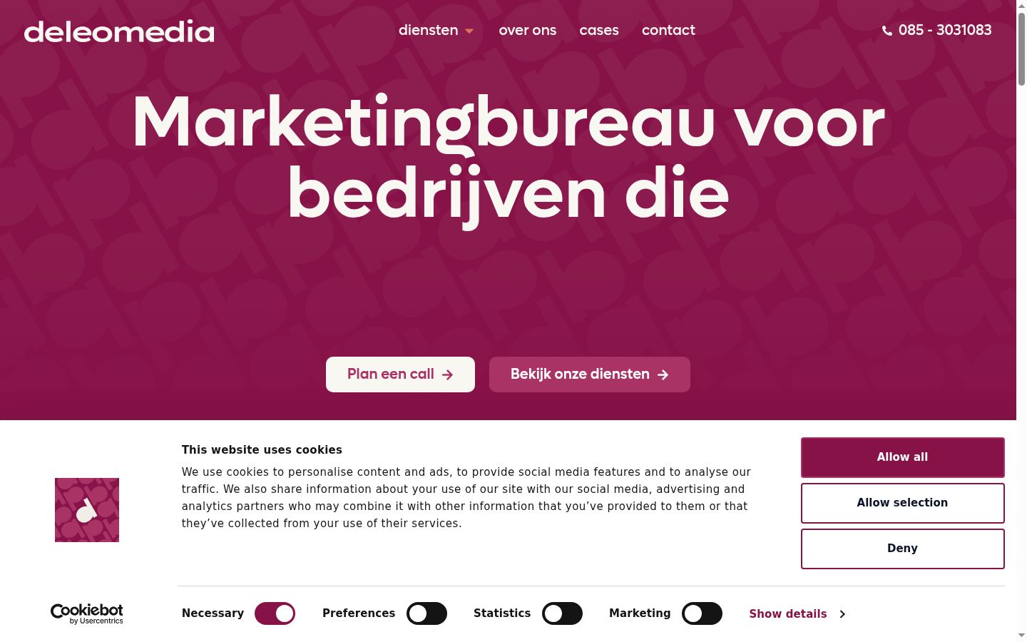 Sutikimo reklamjuostės, rodytos prieš bet kokią sąveiką, ekrano kopija