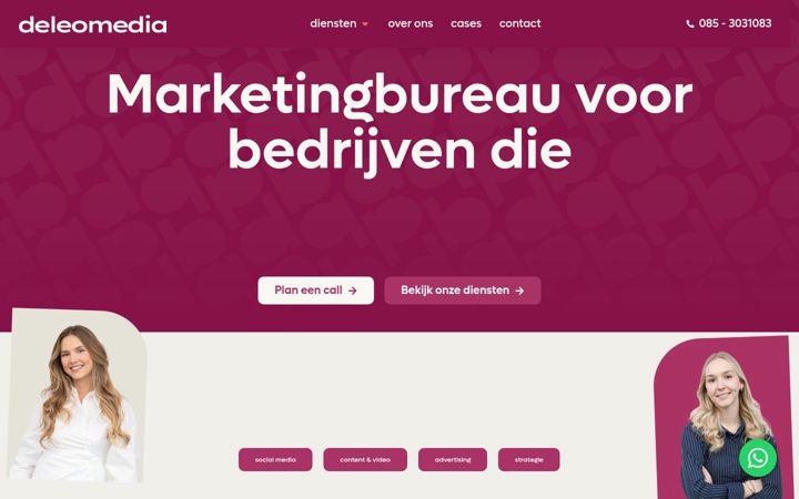 Screenshot of deleomedia.nl