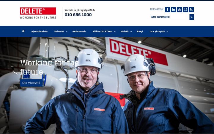 Skærmbillede af delete.fi
