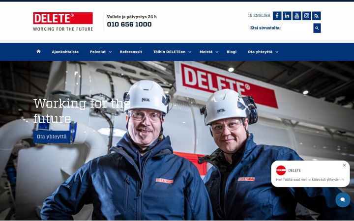 Skærmbillede af deletegroup.fi