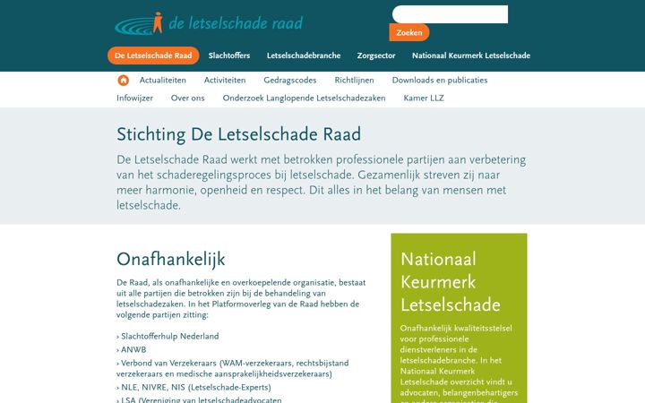 Snimka zaslona za deletselschaderaad.nl