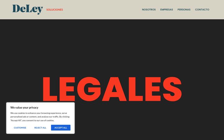 Snimka zaslona za deleyabogados.es