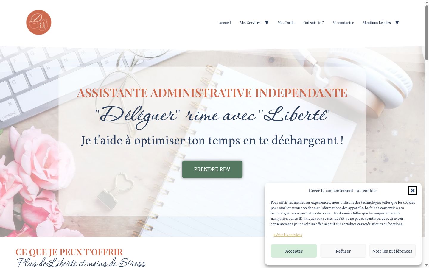 Screenshot of the consent banner shown before any interaction