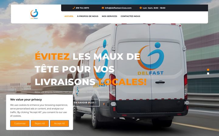 Screenshot of delfastservices.com
