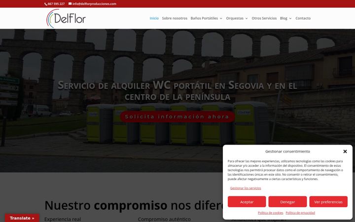Screenshot of delflorproducciones.com