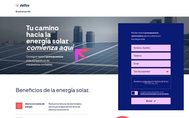 Screenshot of delfosgreen.com