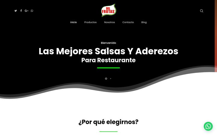 Screenshot of delfrutas.com.co