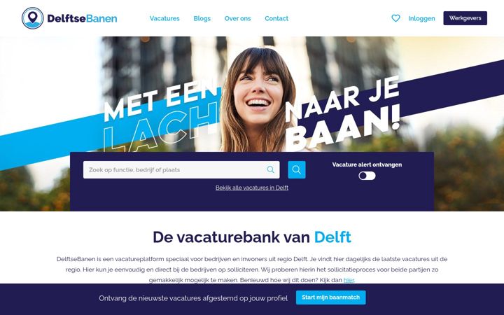 Screenshot stránky delftsebanen.nl
