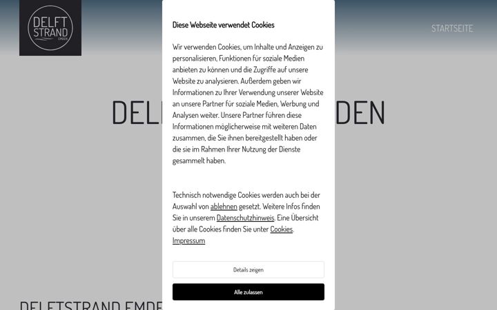 Screenshot of delftstrand-emden.de