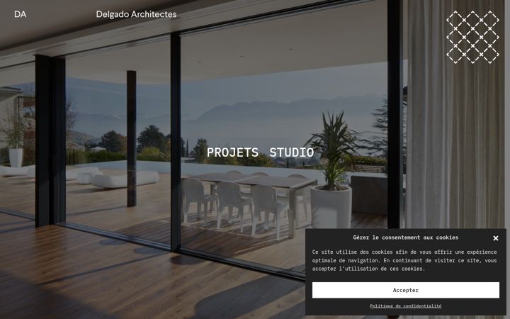 Screenshot of delgadoarchitectes.ch