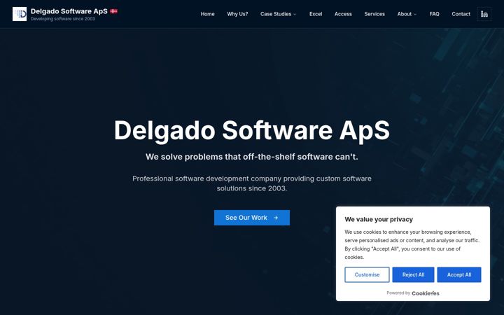 Screenshot of delgadosoftware.com