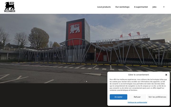 Screenshot of delhaize-wezembeek.be