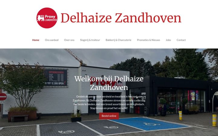Screenshot of delhaize-zandhoven.be