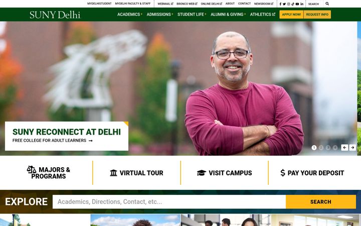 Screenshot of delhi.edu