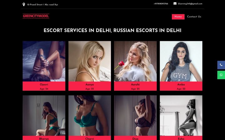 Screenshot of delhiescortsncr.in