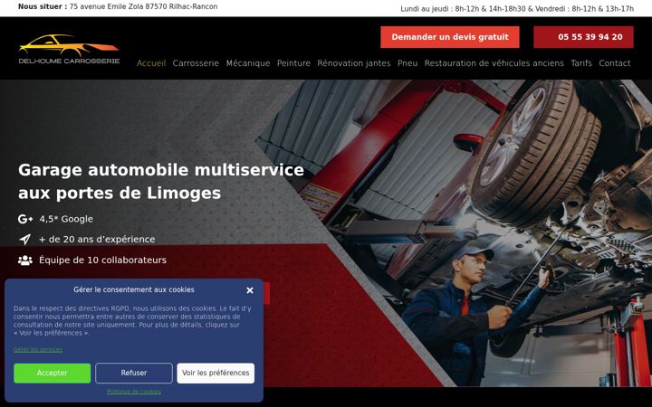 Screenshot of delhoumecarrosserie.net