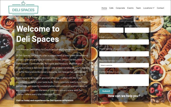 Screenshot of deli-spaces.com