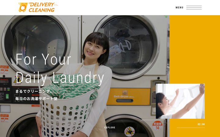 Kuvakaappaus sivustosta deli-wash.jp