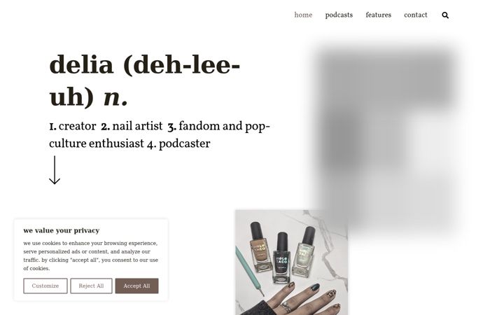 Screenshot of deliaistyping.com