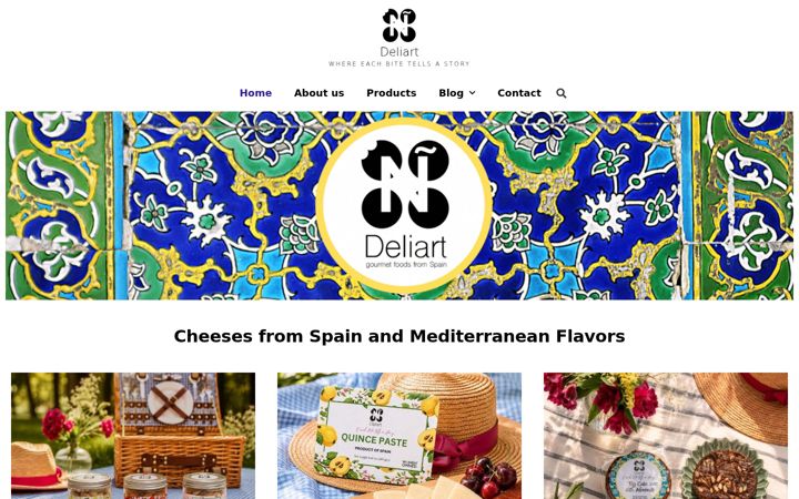 Screenshot of deliartfoods.com