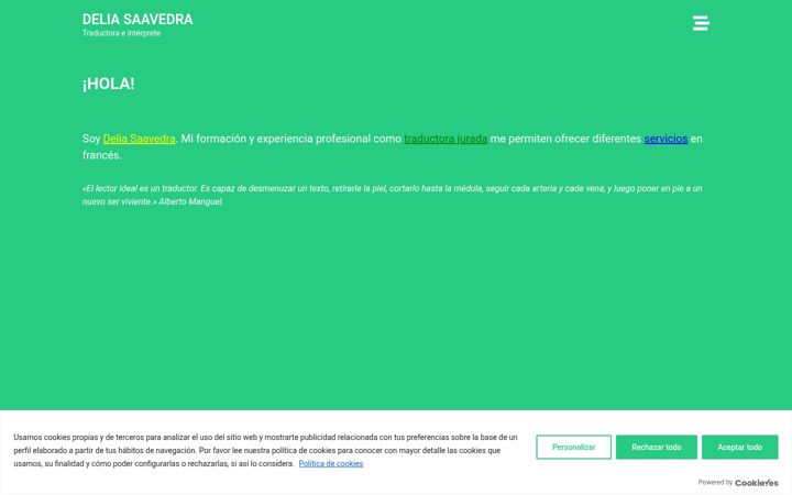 Snimka zaslona za deliasaavedra.es