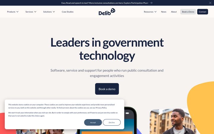 Screenshot of delib.net