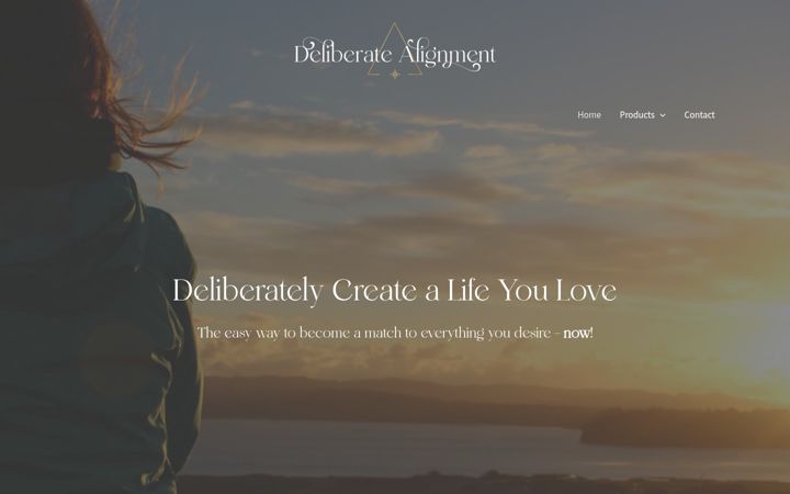 Screenshot of deliberatealignment.com
