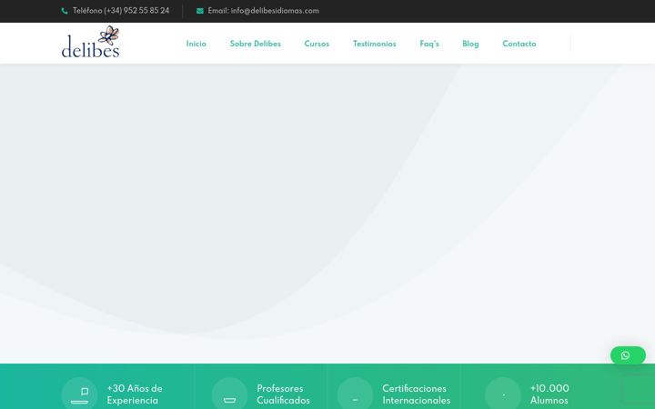 Screenshot of delibesidiomas.com