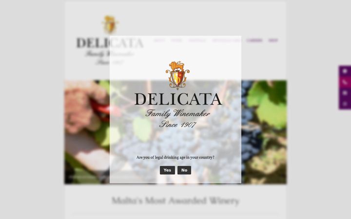 Screenshot of delicata.com