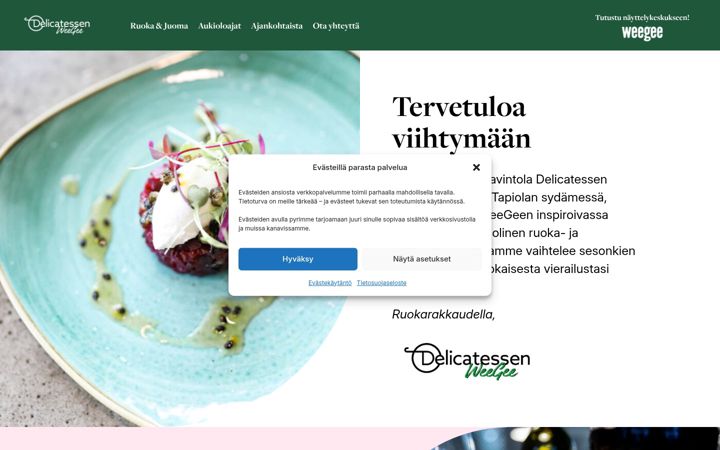 Skærmbillede af delicatessenweegee.fi