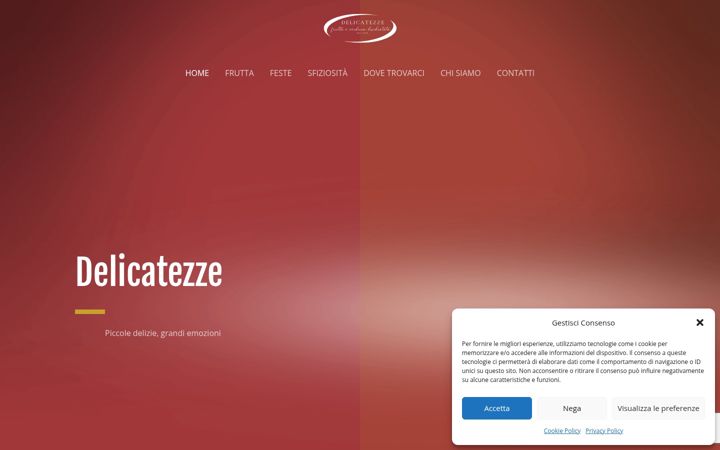 Screenshot of delicatezzeabano.it