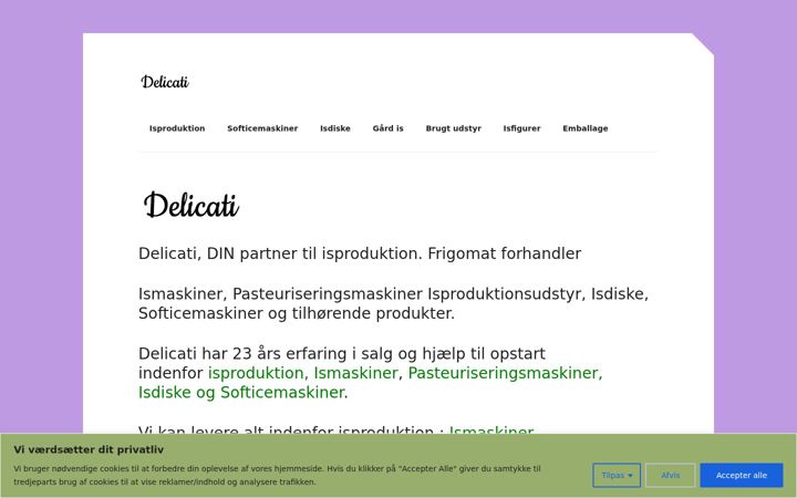 Screenshot of delicati.dk