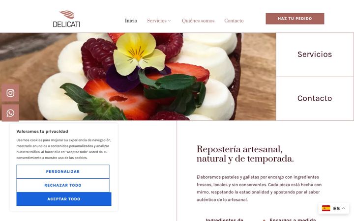Snimka zaslona za delicati.es