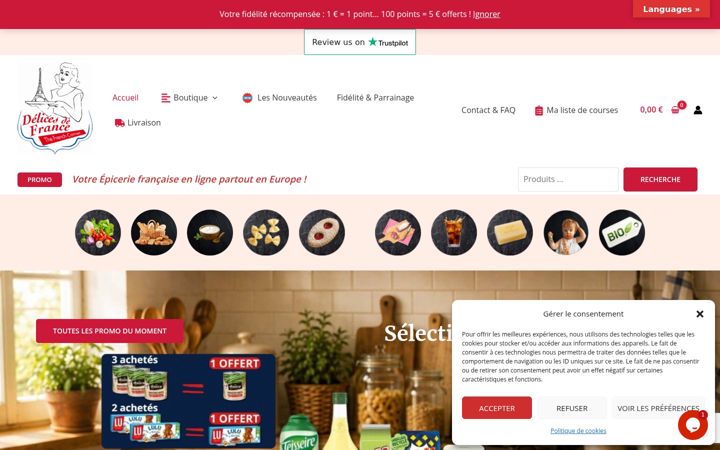 Screenshot of delices-de-france.fr