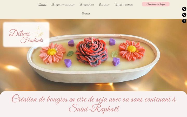 Skjermbilde av delices-fondants.fr
