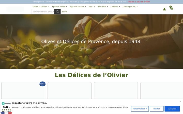 Screenshot of delicesolivier.com