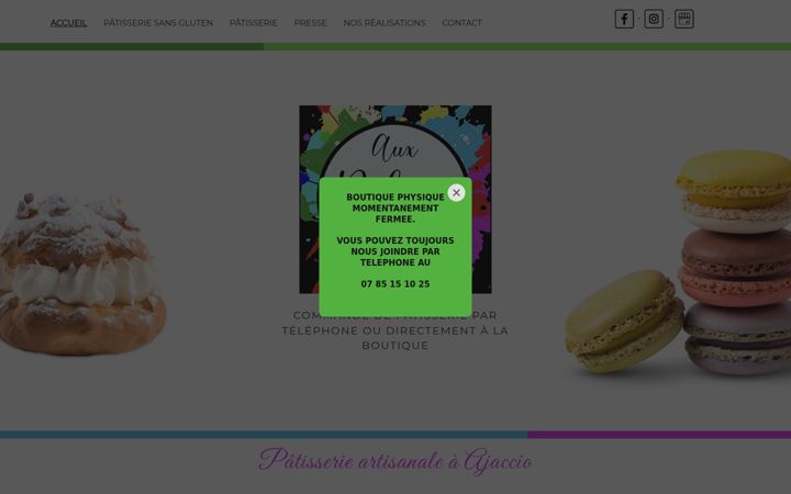 Screenshot of delicessucres.fr