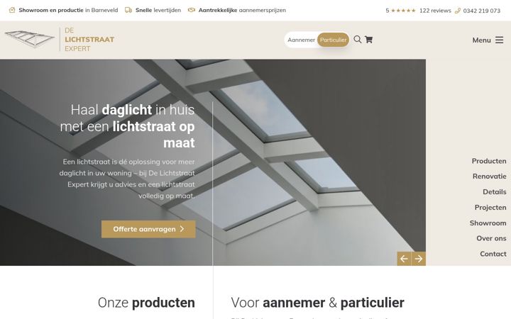 Screenshot of delichtstraatexpert.nl
