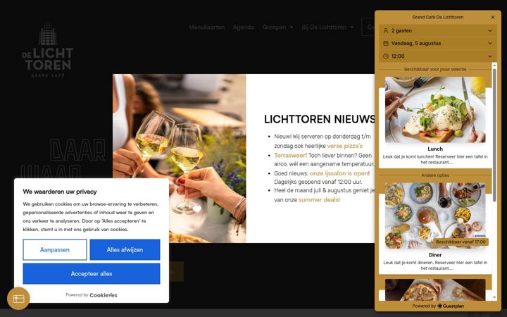 Screenshot stránky delichttoren.nl