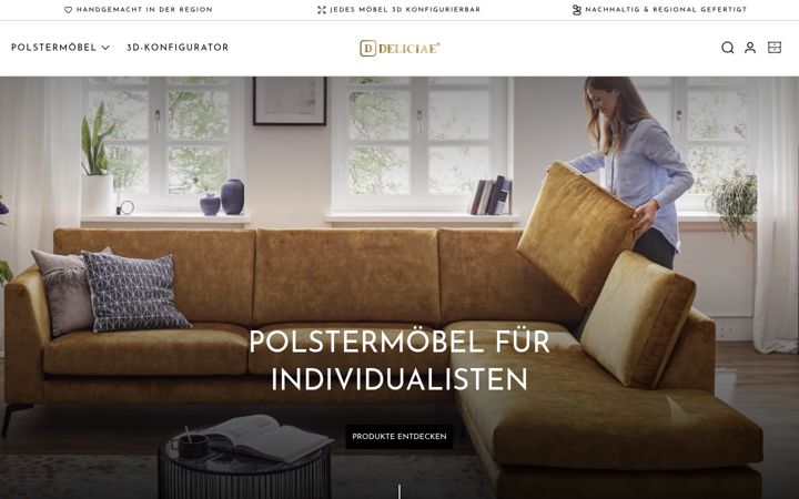 Screenshot of deliciae.de