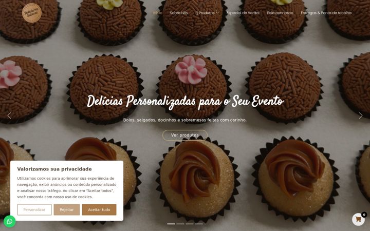Captură de ecran a deliciartesabores.pt