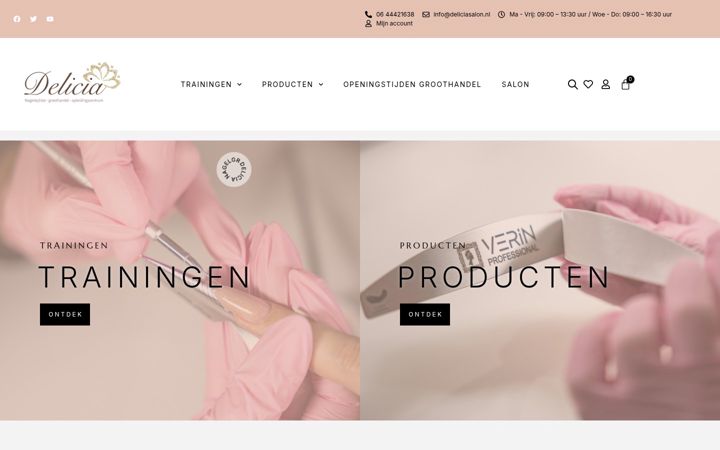 Screenshot stránky deliciasalon.nl